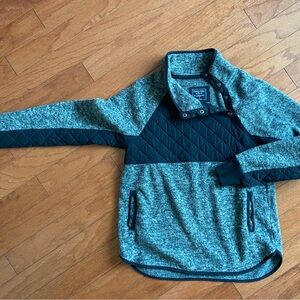 💗Abercrombie & Fitch Women’s Black and Grey Sweatshirt with Buttons.